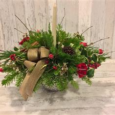 Traditional White Candle Table Decoration