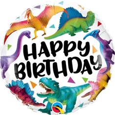 Happy Birthday Dinosaur Foil Balloons