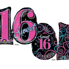 16 Birthday Supershape Balloons