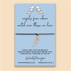 Angels from above watch over those we love Wishstring 