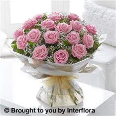 Heavenly 50 Pink Rose Hand Tied