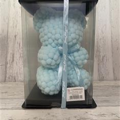 Blue Pom Pom Teddy Bear
