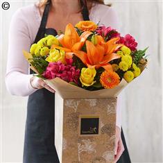 Bright Hand-tied Bouquet in water