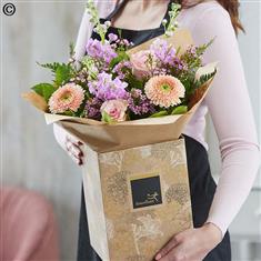 Beautiful Florist Choice Pastel in Colour Hand-tied Bouquet