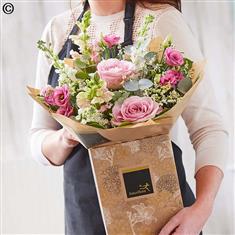 Bespoke Mixture of Pinks Hand-tied Bouquet