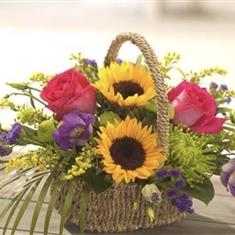 Mothers Day Bright Floral Basket