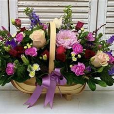 Mothers Day Pinks Floral Basket