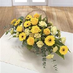 Mothers Day Yellow Floral Basket